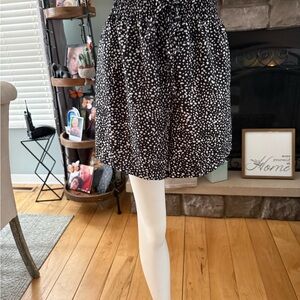 Black and White Polka Dot Skirt